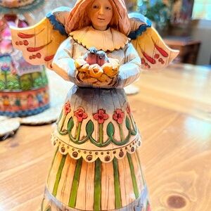 Handcrafted Angel Figurine with Colorful Dress